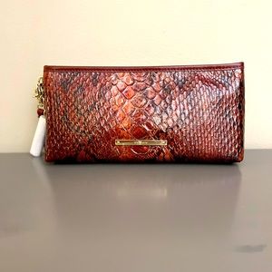 NWT BRAHMIN Kayla Cranberry Valerian Clutch